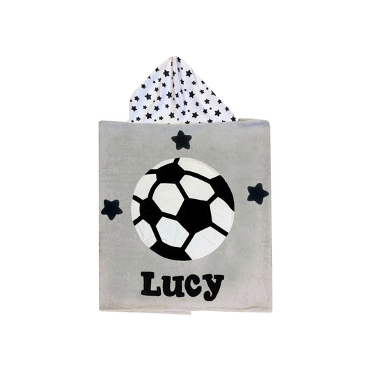 Lucy Minky Soccer Design Hooded Towel