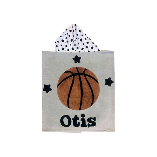 Otis Minky Basketball Design Hooded Towel