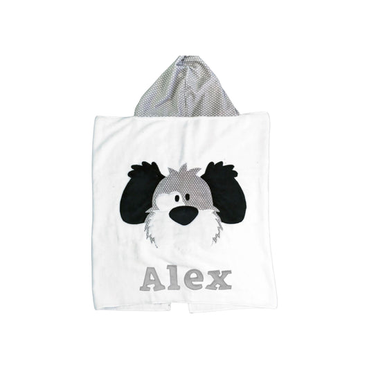 Alex Minky Dog Design Hooded Towel