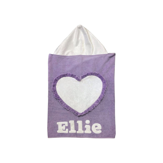 Ellie Minky Large Heart Hooded Towel