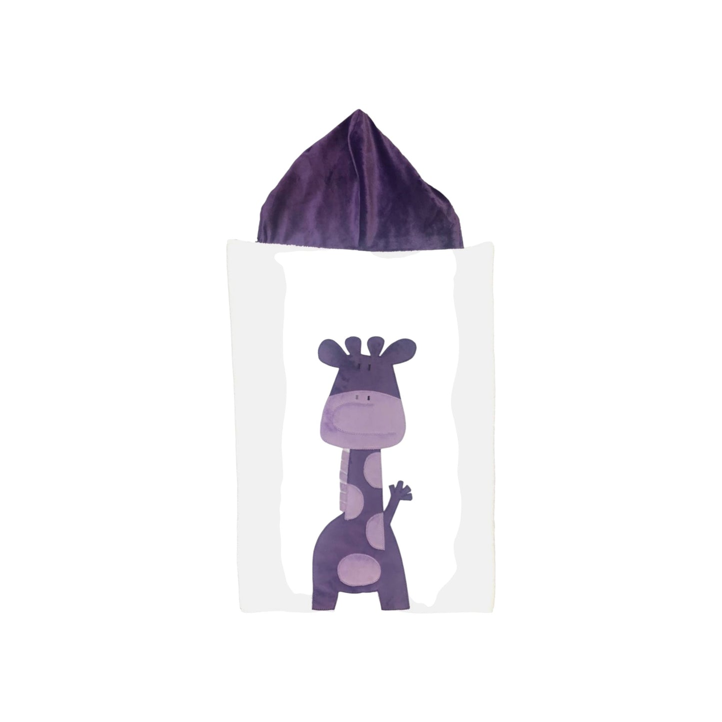 Giraffe Minky Design Hooded Towel