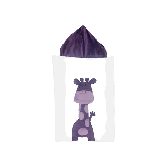 Giraffe Minky Design Hooded Towel