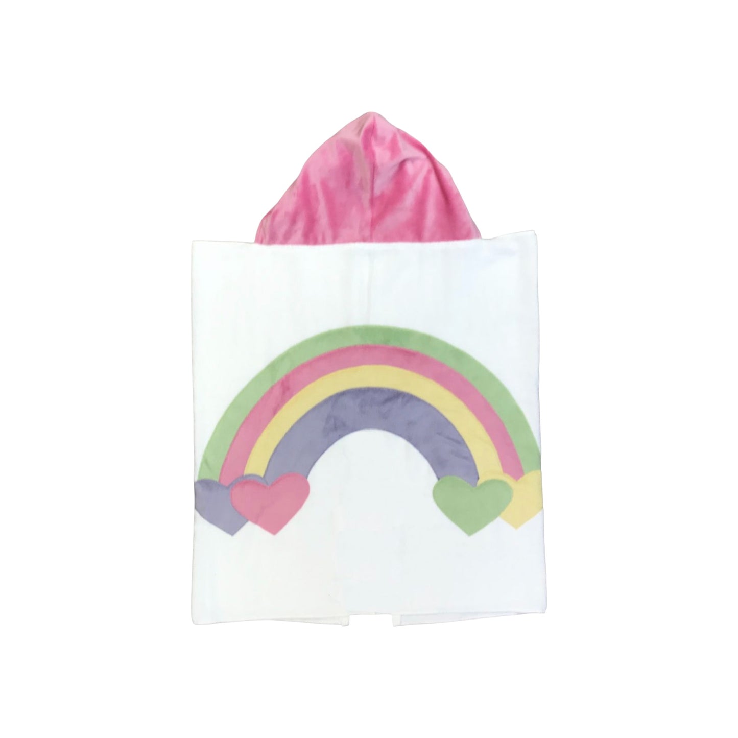 Hot Pastel Minky Rainbow Design Hooded Towel