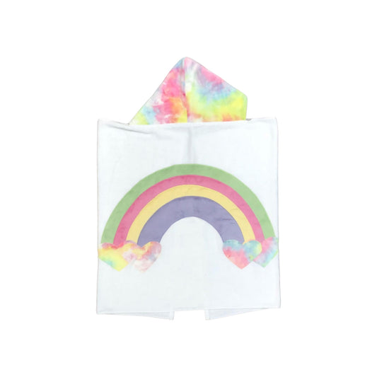 Pastel Minky Rainbow Design Hooded Towel