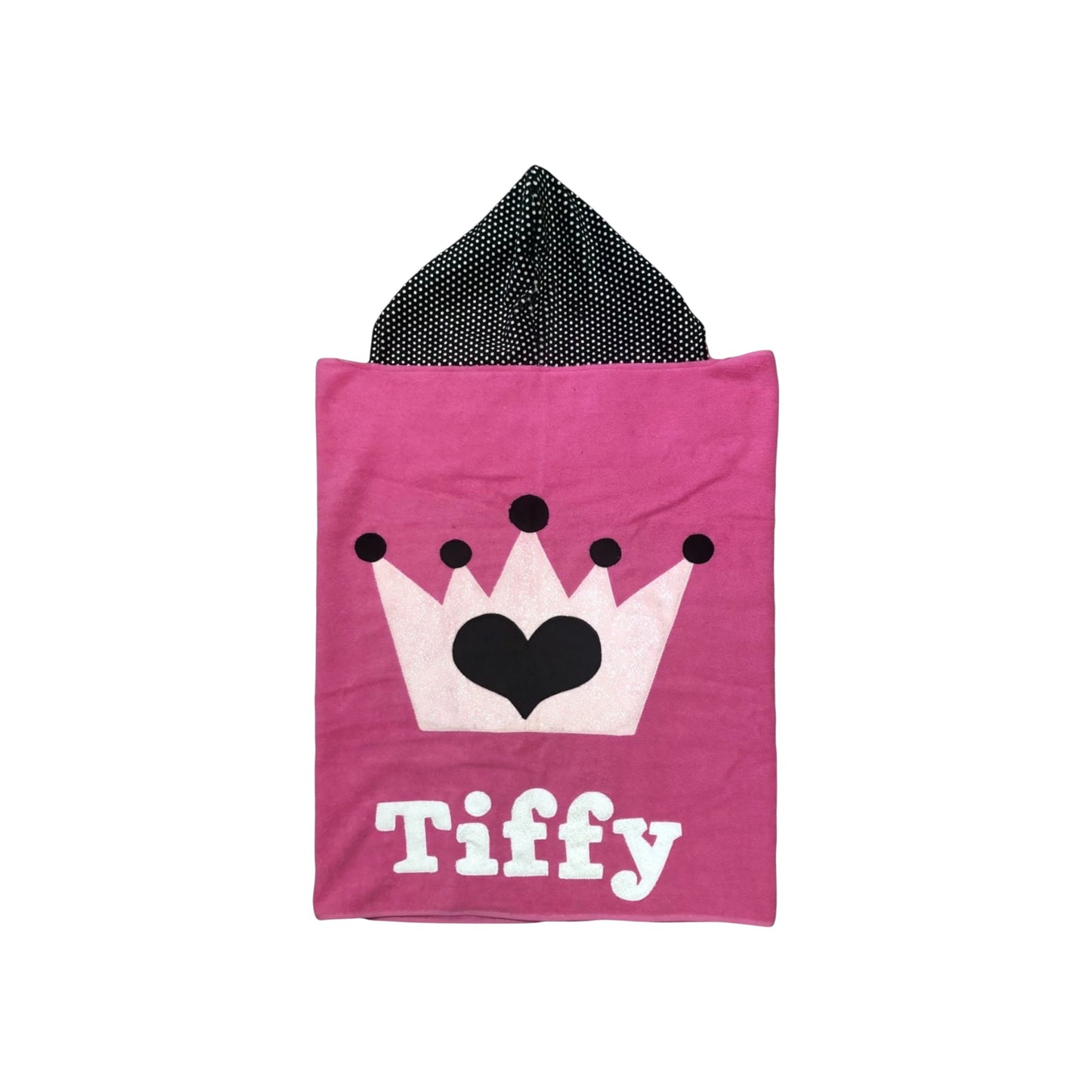 Tiffy Minky Crown Design Hooded Towel
