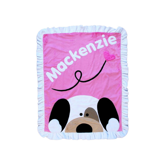 Mackenzie Dog Theme Personalized Minky Blanket
