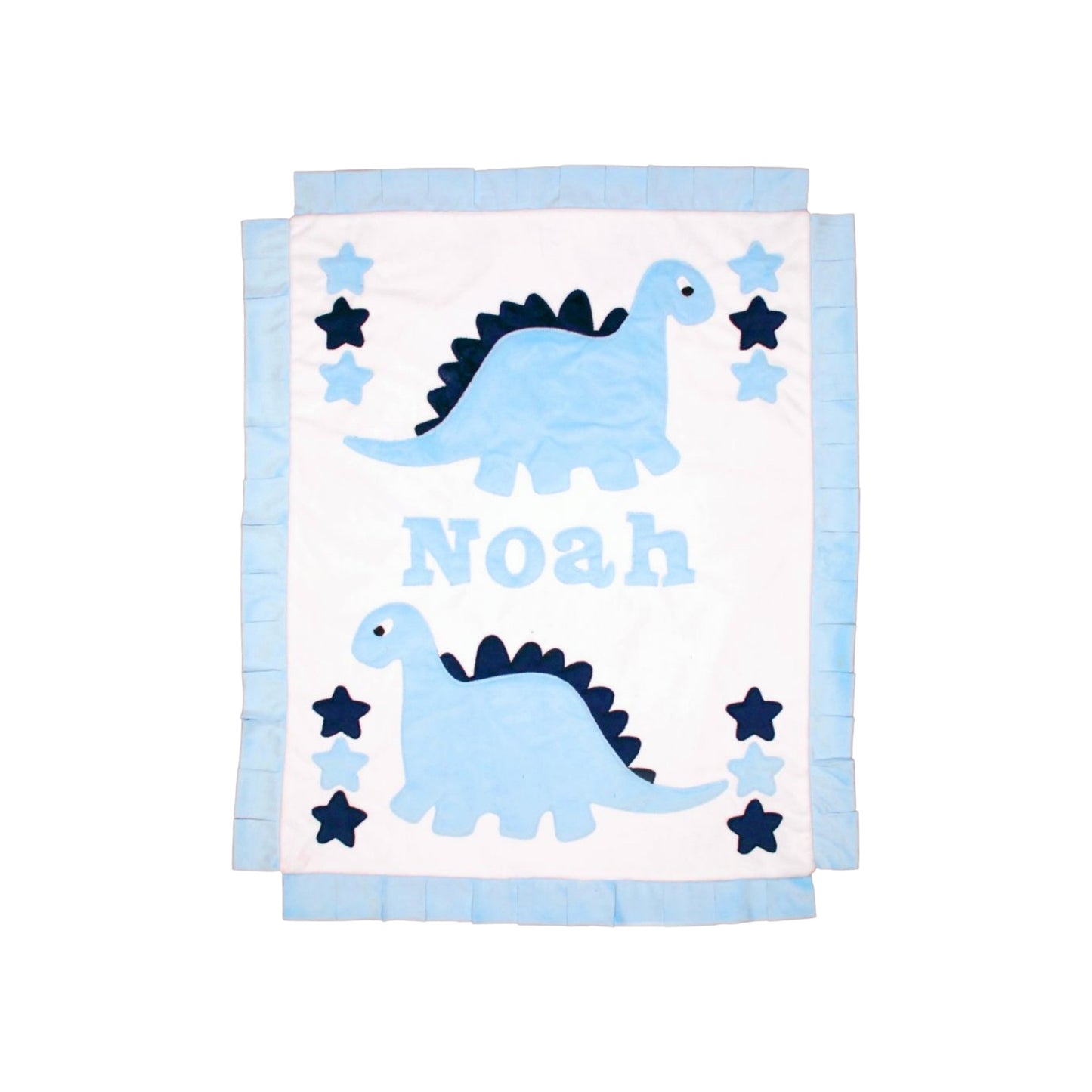 Noah Dinosaurs Theme Personalized MInky Blanket