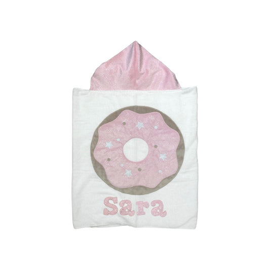 Sara Minky Donut Design Hooded Towel