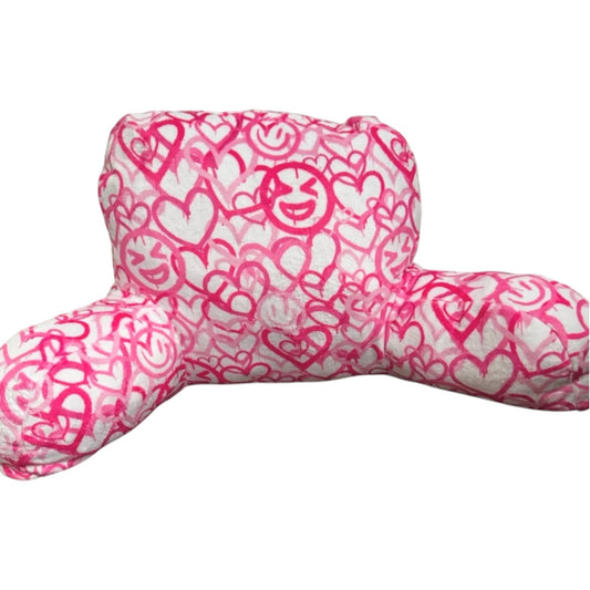 Dripping Pinks Hearts Theme Backrest