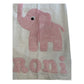 Roni Minky Pink Glitter Look  Elephant Design Hooded Towel