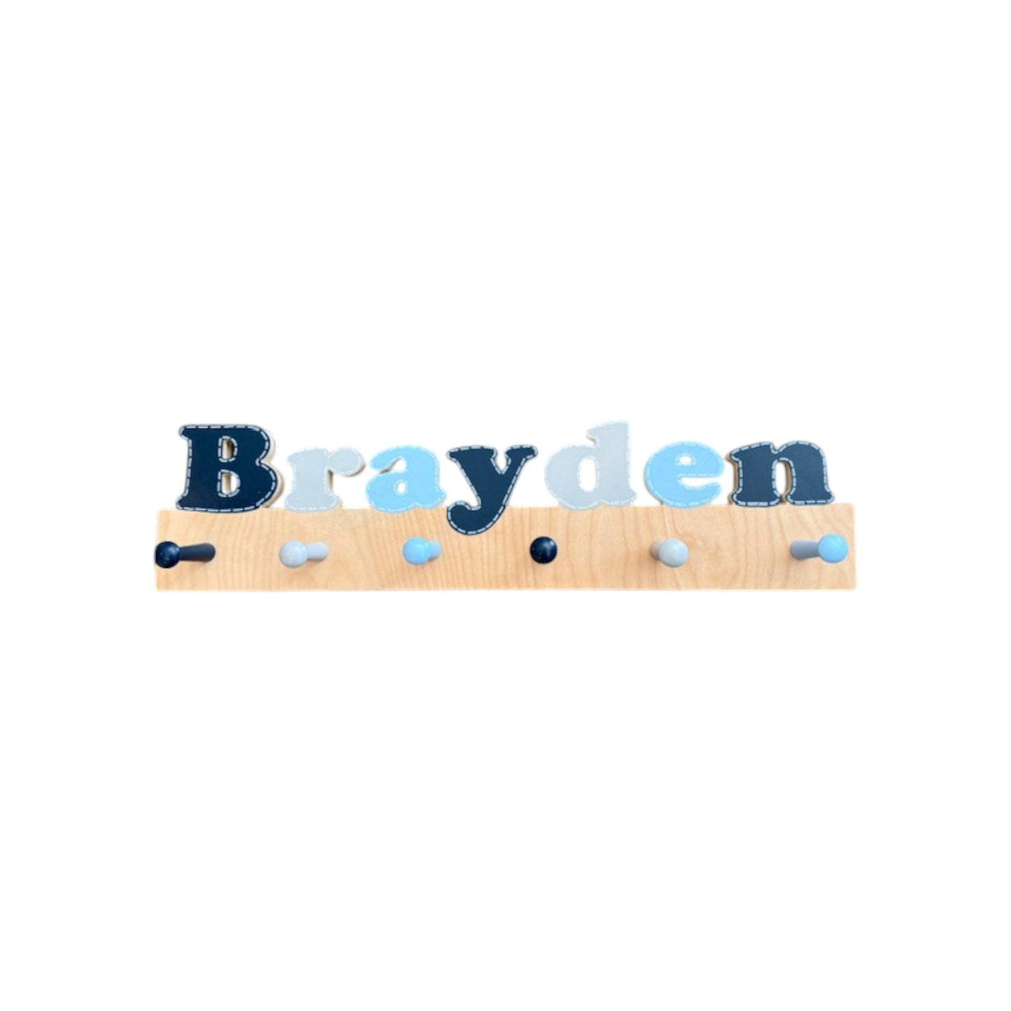 Brayden Cut Out Name Wall Rck with Pegs