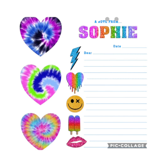 Sophie Girly Icons Design Stationery