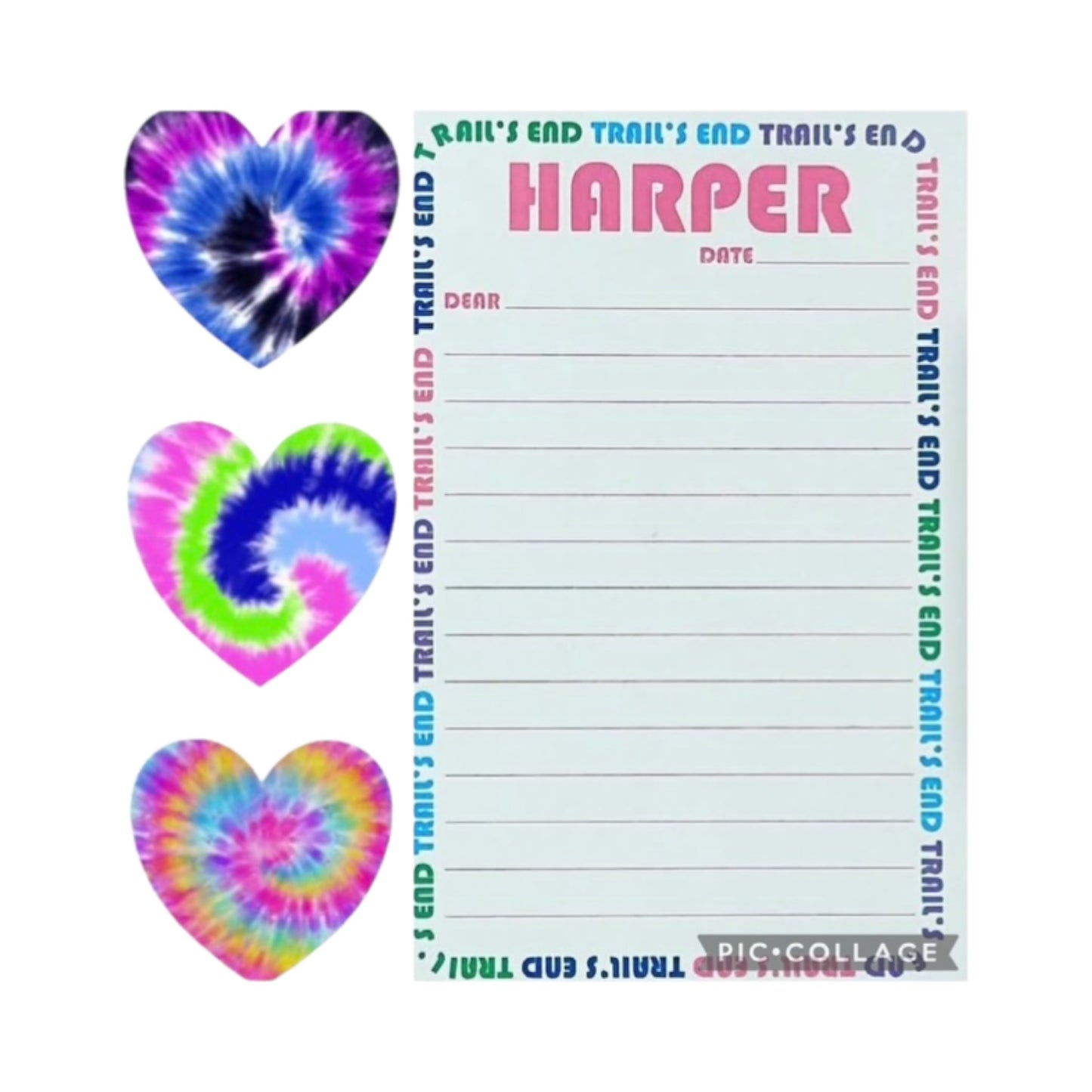 Harper Repeating Name Design Stationery