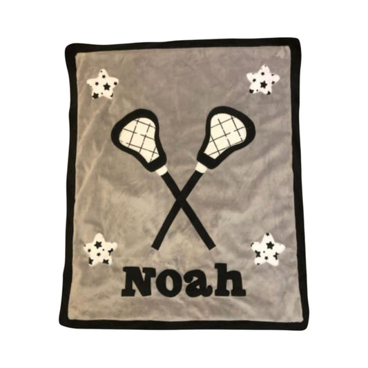Noah Lacrosse Minky Fringe Blanket