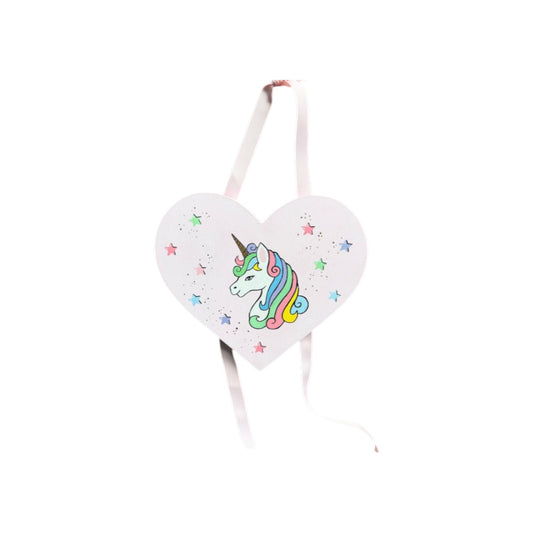 Unicorn Theme Hand Painted Heart Barrette Holder