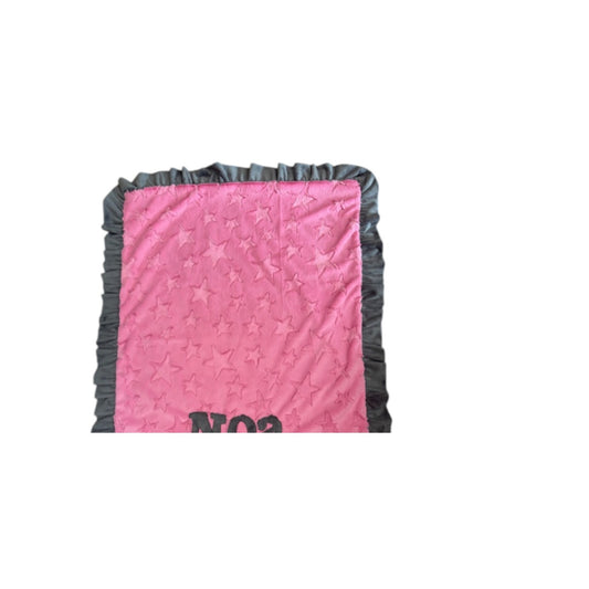 Noa Embossed Stars Minky Ruffle Blanket