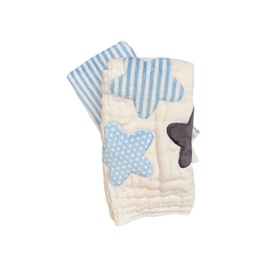 Stars Minky Design 2 Piece Burp Set