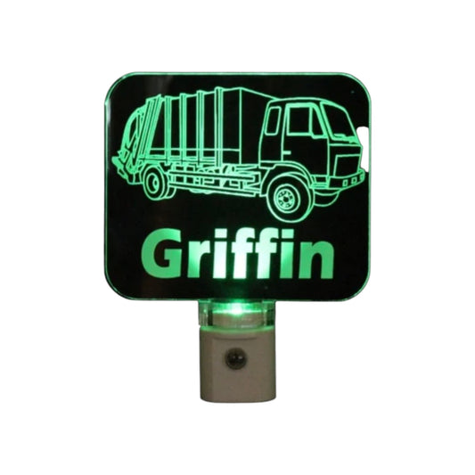 Griffin Garbage Truck Lucite Night Light