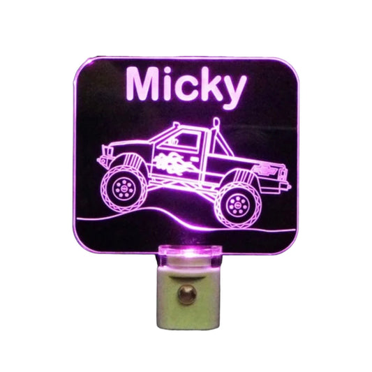 Micky Pick Up Truck Lucite Night Light