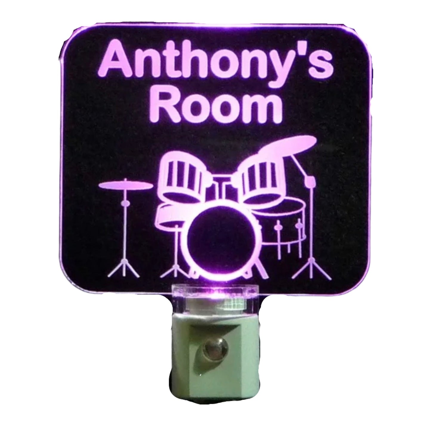 Anthony Drums Lucite Night Light