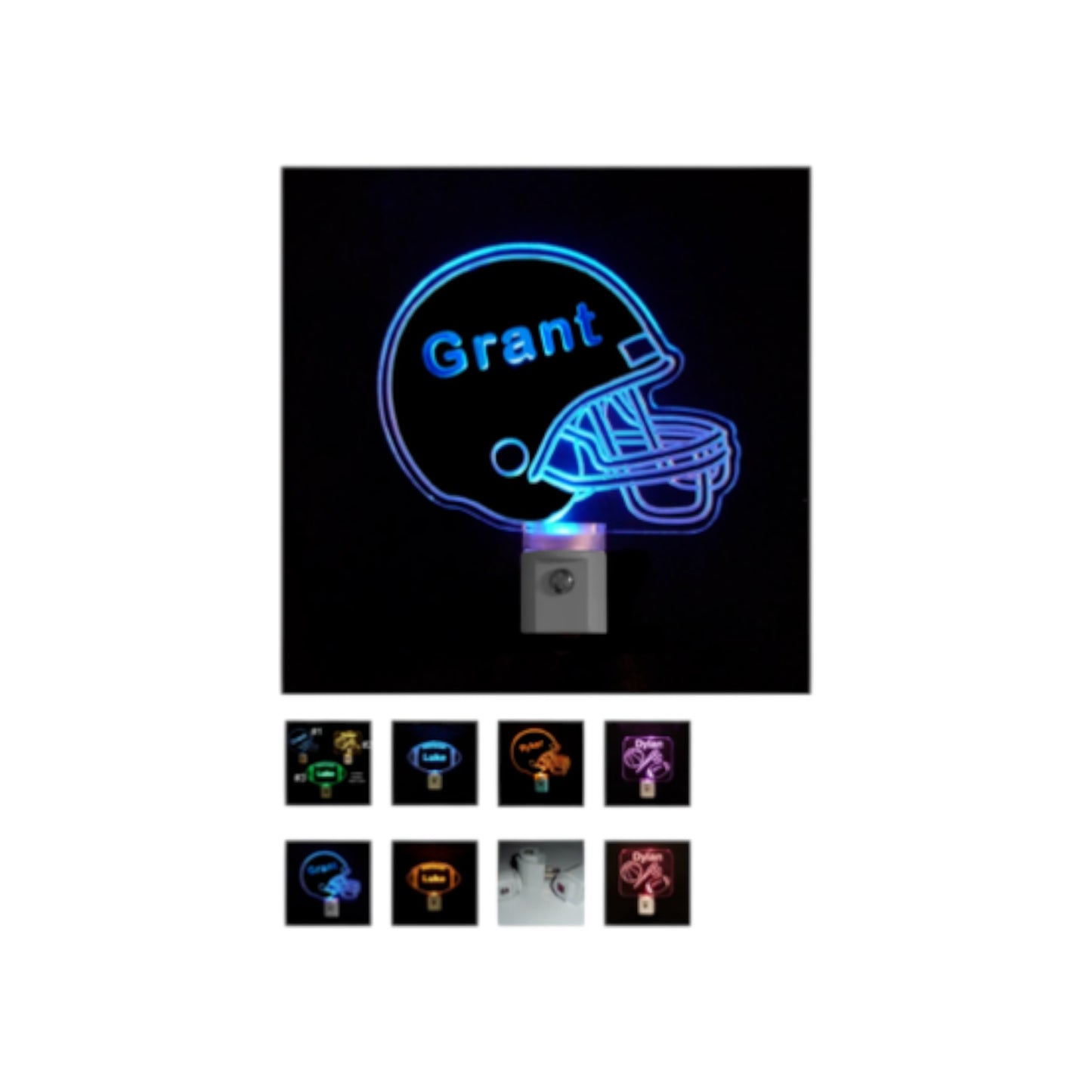 Grant Football  Helmet Lucite Night Light