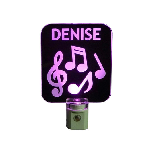 Denise Music Notes Lucite Night Light