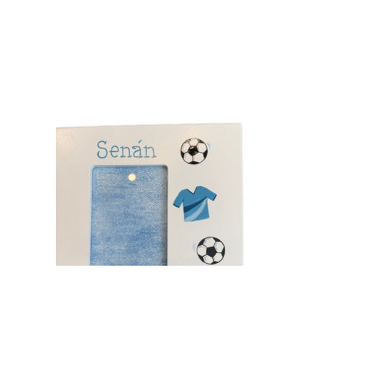 Senann Hand Painted Soccer Theme Picture Frame