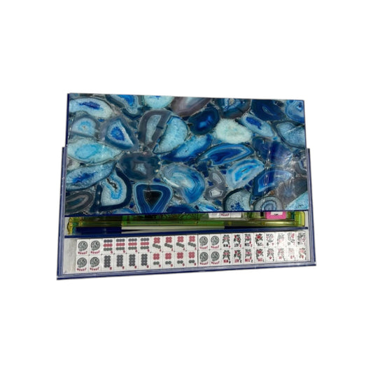 Crystal Rocks Design Lucite Mah Jongg Set