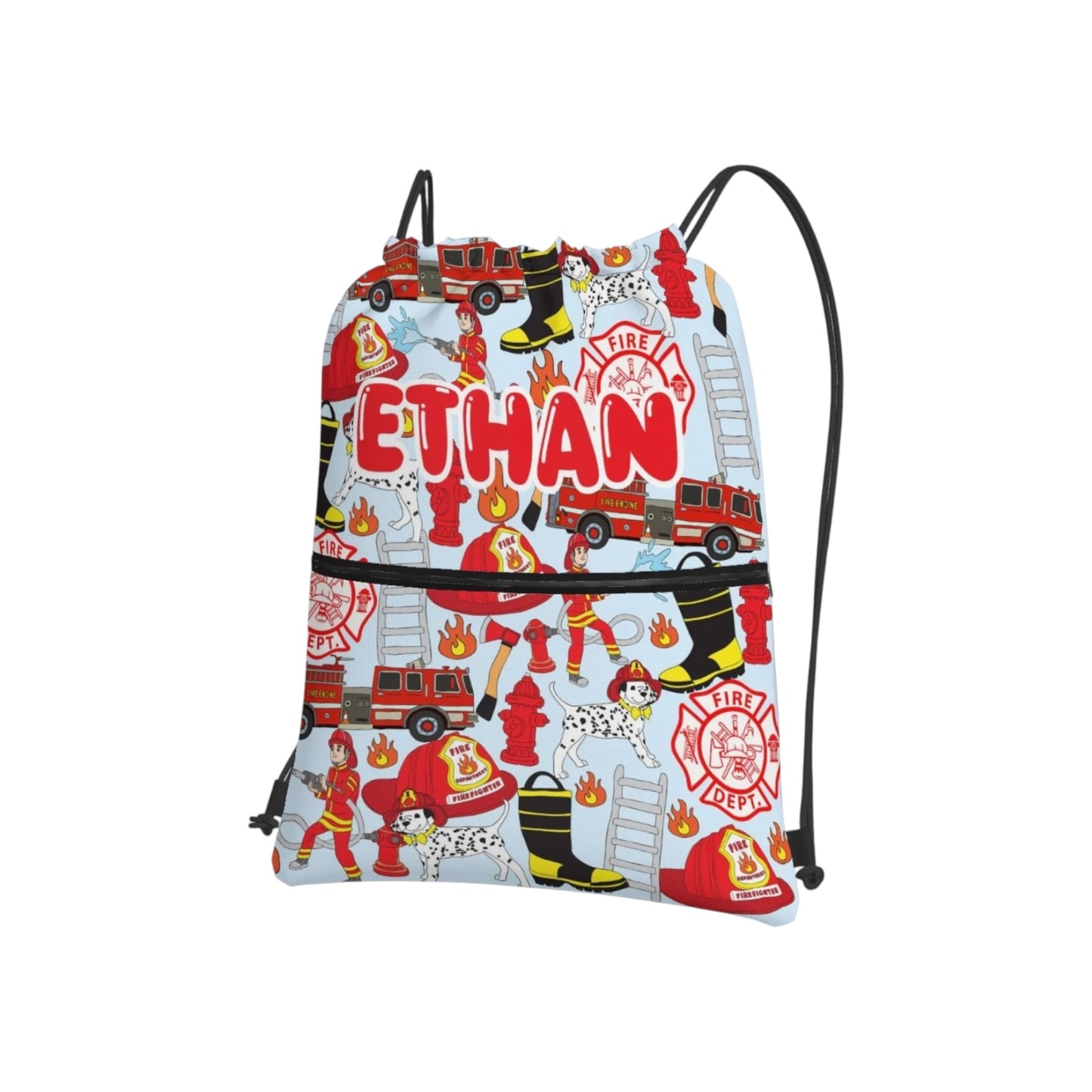 Ethan Fireman Theme Draw String Back Pack