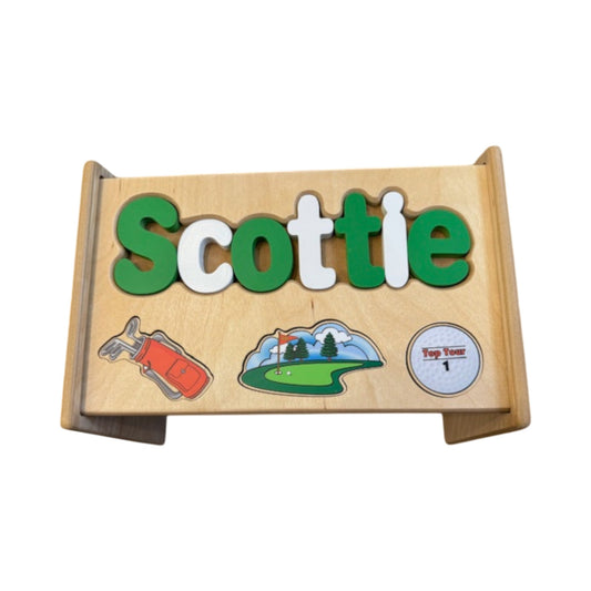 Scottie Golf Theme  Puzzle Stool