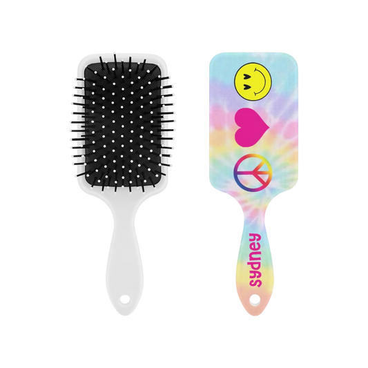 Sydney Peace/Heart/Smiley Face Personalized Hair Brush