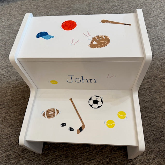 John Sports Theme 2 Step Up Stool