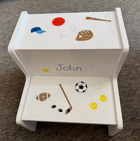 John Sports Theme 2 Step Up Stool