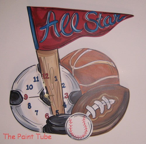 Sports All Star Clock