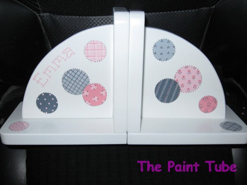 Patchwork Dots Design Bookends