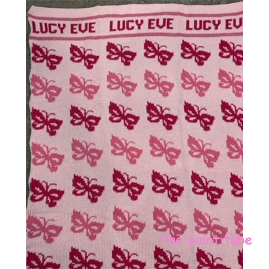 Lucy Eve Butterfly Cotton Knit Blanket