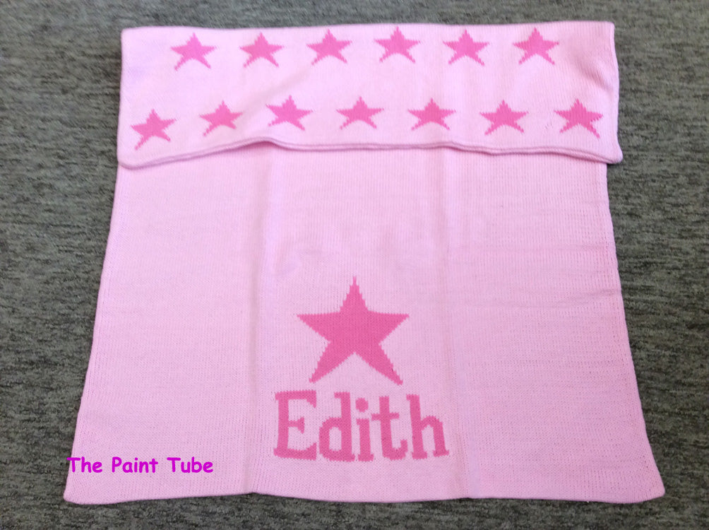 Edith Stars 100% Cotton Knit Blanket