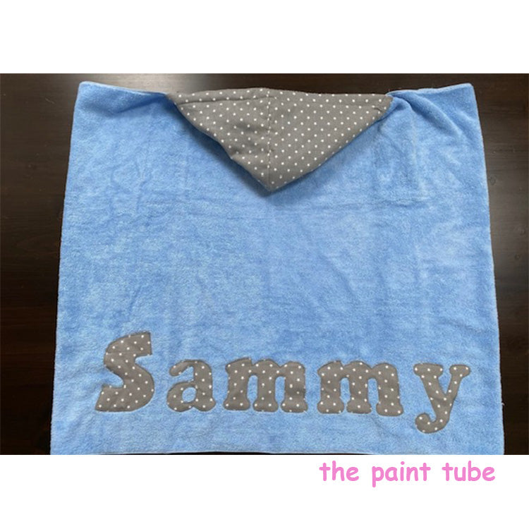 Sammy Grey/White Dots Toddler Hooded Towel