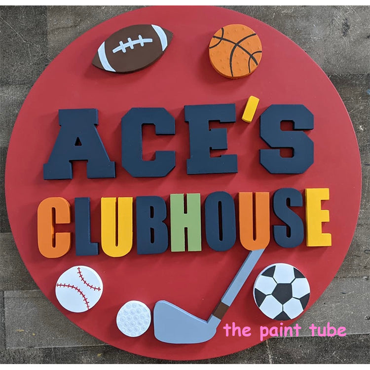 Ace&#8217;s Clubhouse Wall Plaque