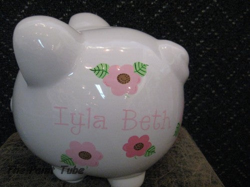 Daisy  Design Ceramic  Piggy Bank