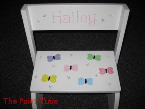 Hailey Butterflies Design Stepstool