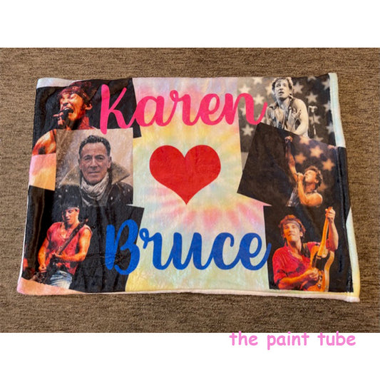 Karen loves Bruce Fuzzy Pillow Case