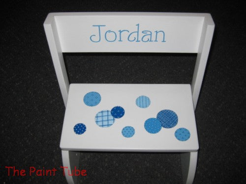 Jordan Patchwork Polka Dots Design Step Stool