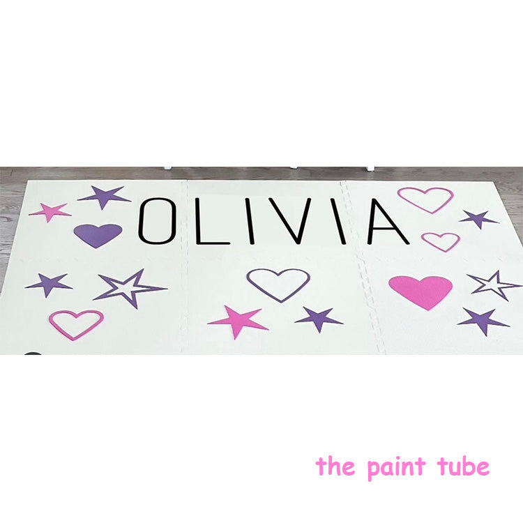 Olivia Hearts/Stars 4 x 6 Floor Mat