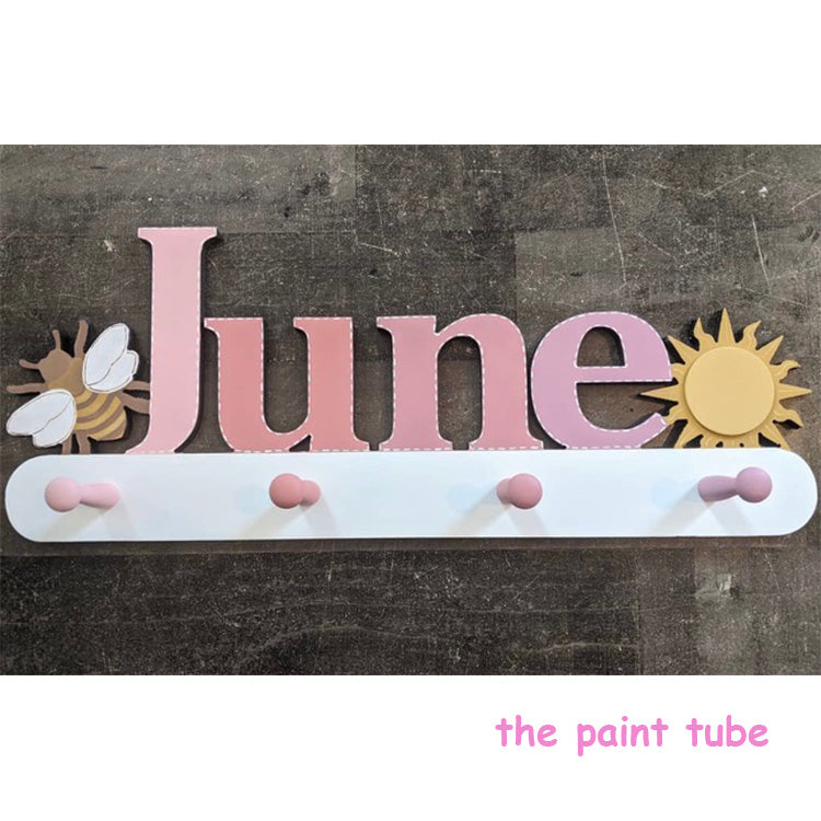 June Bee/Sun Wall Rack with Pegs