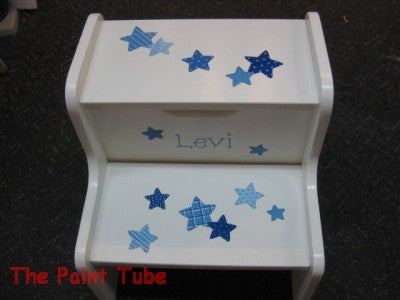 Levi Patchwork Stars Design 2 Step Up Stool