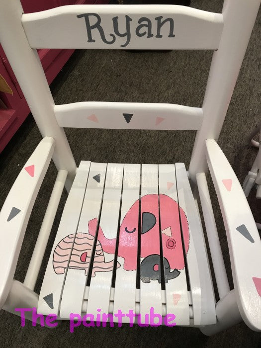 Ryan Elephants Theme Rocking Chair – The Paint Tube