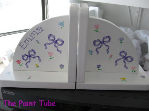 Bows/Mini Flower Design Bookends