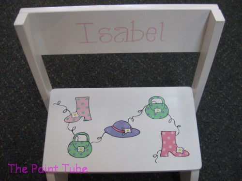 Isabel Hat,Shoe &amp; Purse  Design  Step Stool