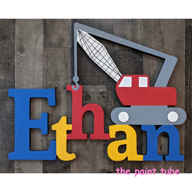 Ethan Construction Wall Plaque